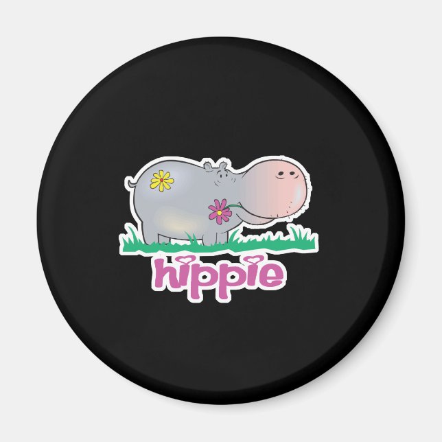 Íman hippie hipopótamo (Frente)