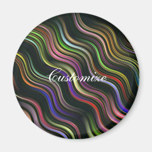 Íman Hippie ondulado dos anos 70 Groovy psicadélico