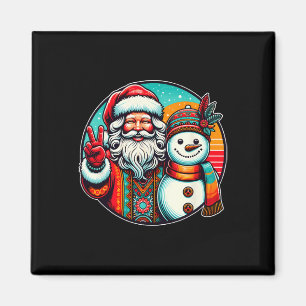 Íman Hippie Papais noeis Retro Snowman Bohemian Natal