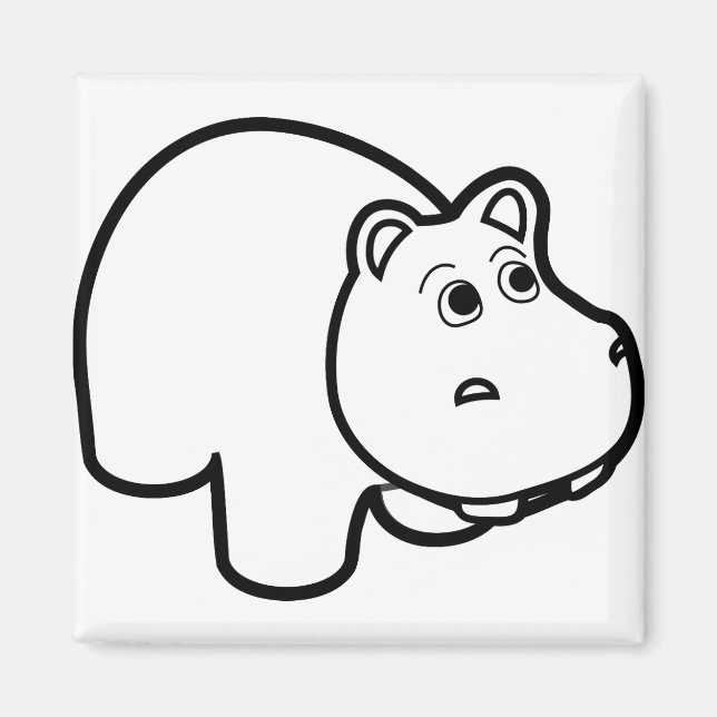 Íman Hippo em preto (Frente)