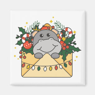 Íman Hippo - Letra de Natal dos Animais de inverno Hipp