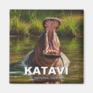 Íman Hippo no Parque Nacional de Katavi, Tanzani