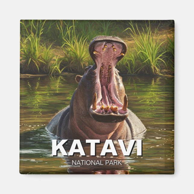 Íman Hippo no Parque Nacional de Katavi, Tanzani (Frente)