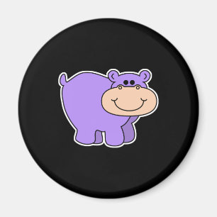 Íman hippo roxo bebê