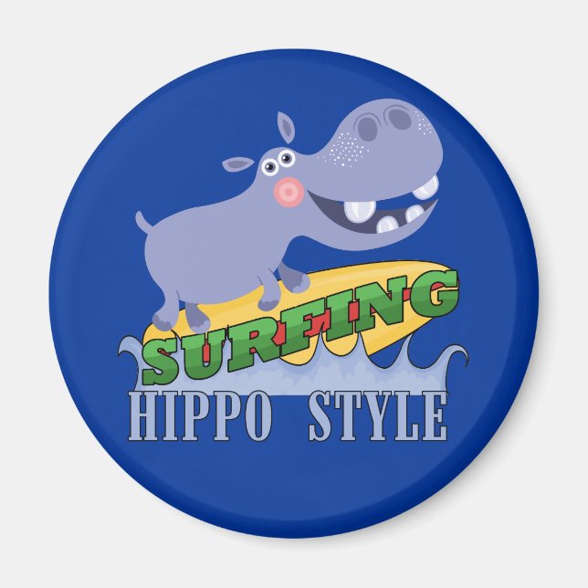 Íman Hippopotamus do surfista (Frente)