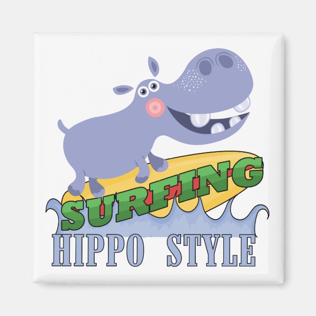 Íman Hippopotamus do surfista (Frente)