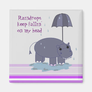Íman Hippopotamus roxo