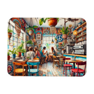 Íman Hippy Cafe em Miami Watercolor