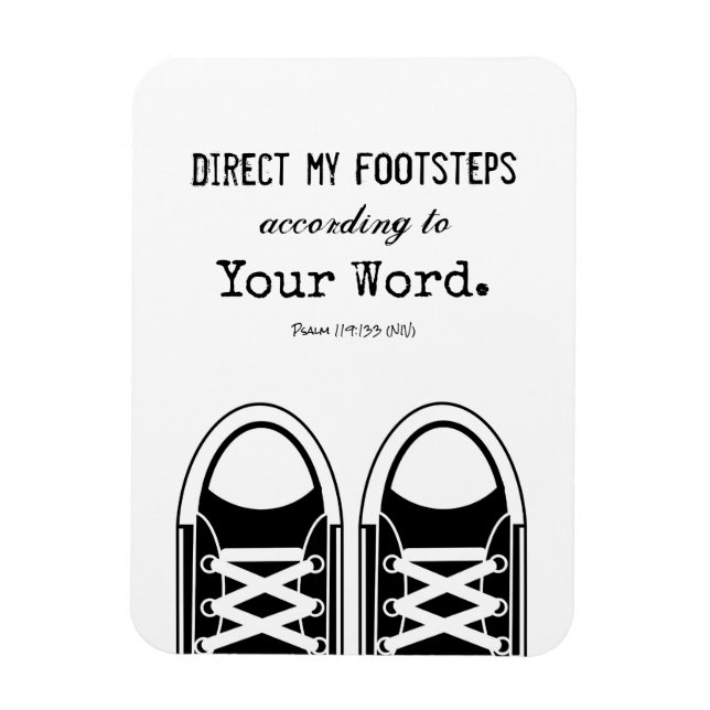Íman Hipster de tênis pretos com script (Vertical)