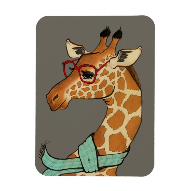 Íman Hipster Giraffe (Vertical)