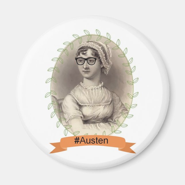 Íman Hipster Jane Austen (Frente)