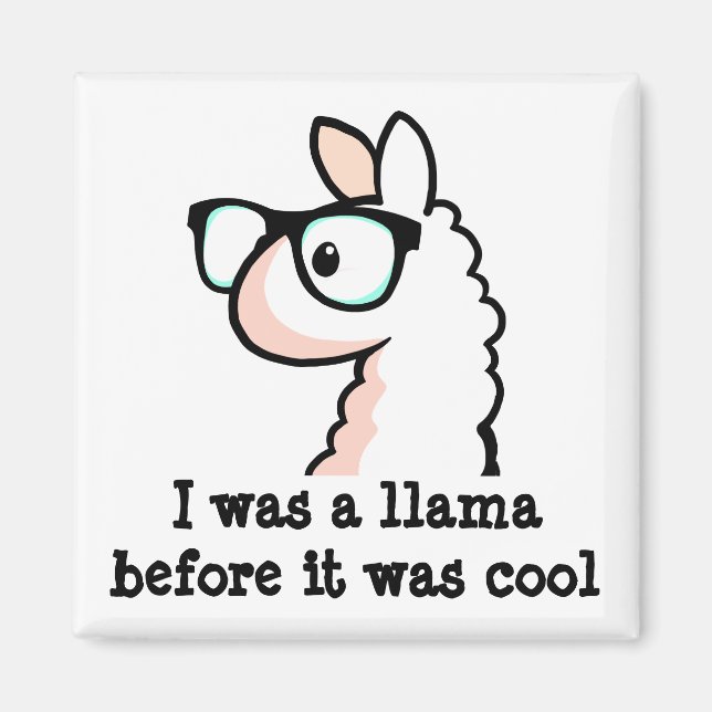 Íman Hipster Llama (Frente)