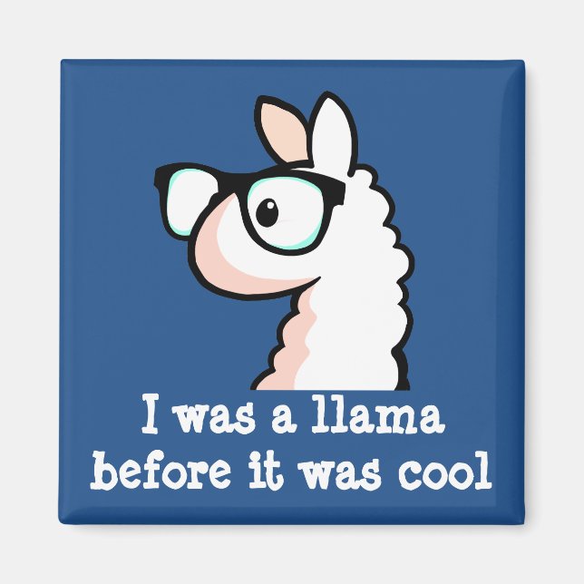 Íman Hipster Llama (Frente)