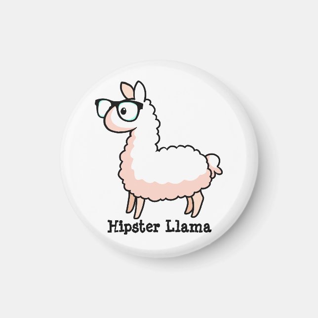 Íman Hipster Llama (Frente)