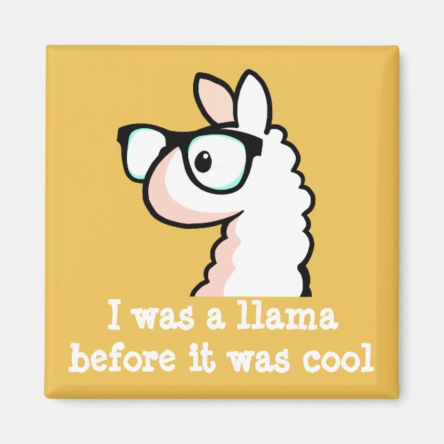 Íman Hipster Llama (Frente)