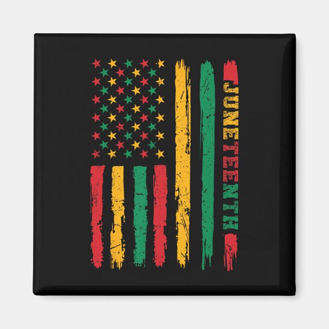 Íman História Afro-Americana Décima Sétima Bandeira 186 (Frente)