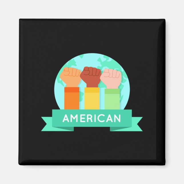 Íman História Afro-Americana Negro É Belo Diver  (Frente)