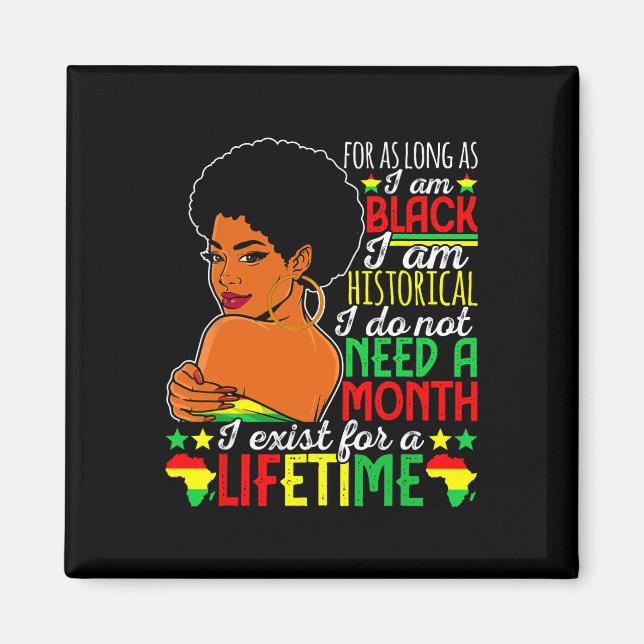 Íman História Negra Afro-Americana Mês Décimo Primeiro  (Frente)