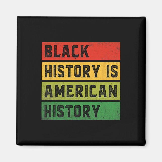 Íman História Negra É História Americana Bhm Prid Afric (Frente)