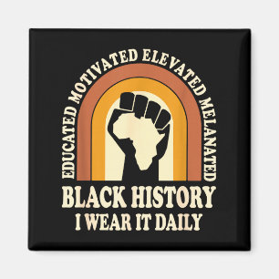 Íman História Negra Eu Uso Diariamente Punho Orgulho Me