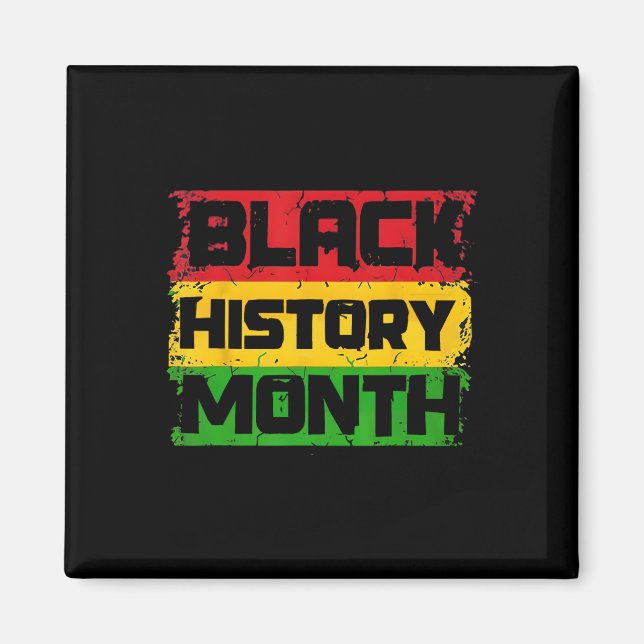 Íman História Negra Mês Orgulhoso Eu Sou História Negra (Frente)