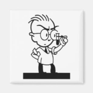 Íman Histórias em quadrinhos de química da retro-ciê