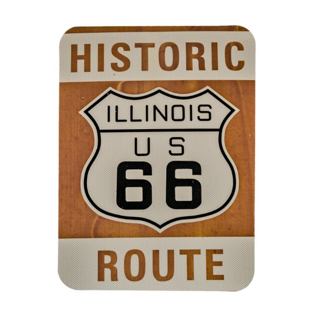 Íman Historic Route 66 in Illinois Magnet (Vertical)