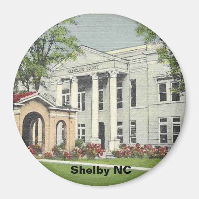 Íman Histórica Shelby NC (Frente)