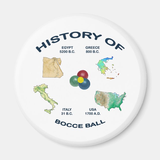 Íman Histórico da Bola do Bocce (Frente)
