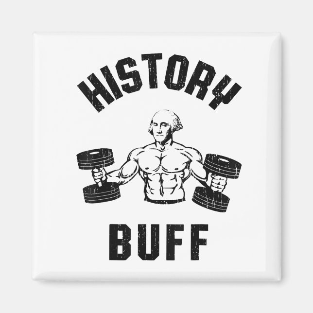 Íman History Buff Funny George Washington Workout , Sma (Frente)