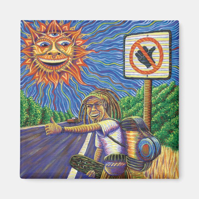 Íman Hitchiking Hobo (Frente)