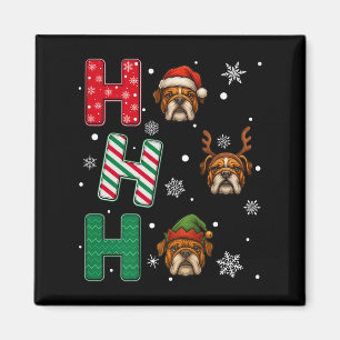 Íman Ho Ho Ho Bulldog Dog Lover Correspondente à Canta