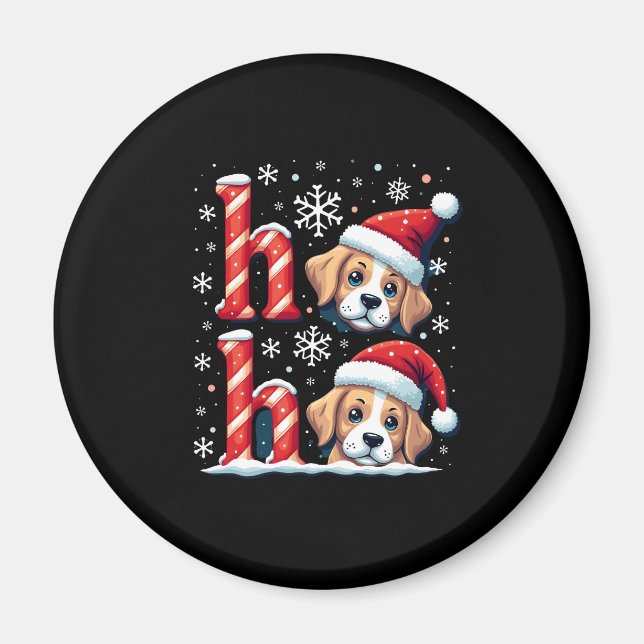 Íman Ho Ho Ho Great Pyrenees Dog Lover Christmas Santa  (Frente)
