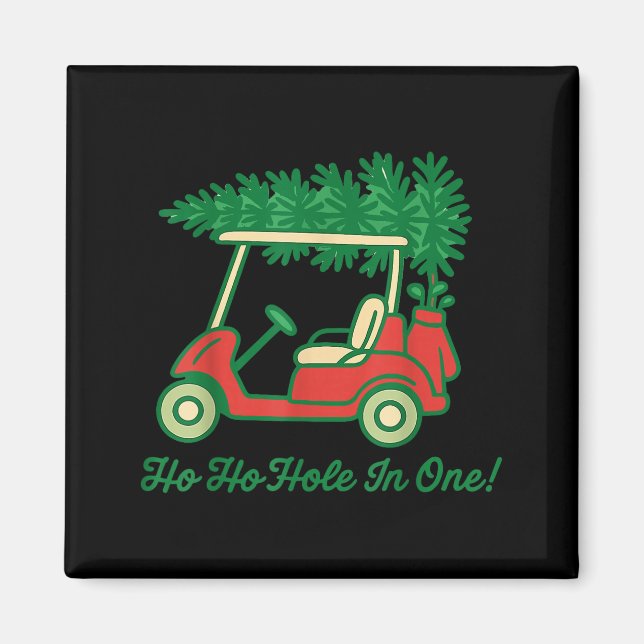 Íman Ho Ho Hole In One Santa Golf Christmas Holiday Gol (Frente)