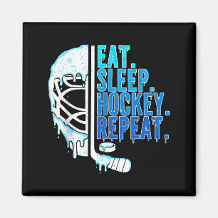 Íman Hockey Sorvete Gotejamento Comer Dormir Hockey Rep