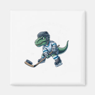 Íman Hockeysaurus DinossauroEngraçado Hóquei Crianças M