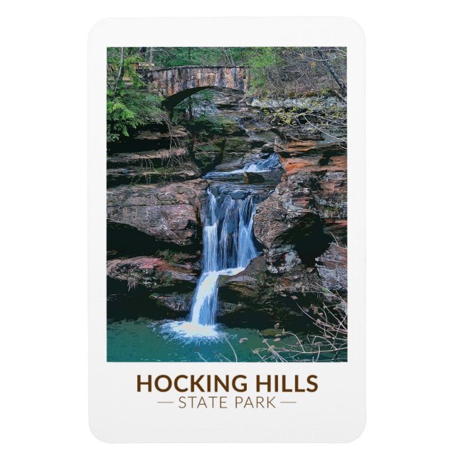 Íman Hocking Colinas State Park Ohio Art (Vertical)