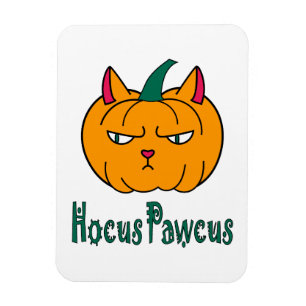 Íman Hocus pawcus Halloween abóbora gato ruivo mágico