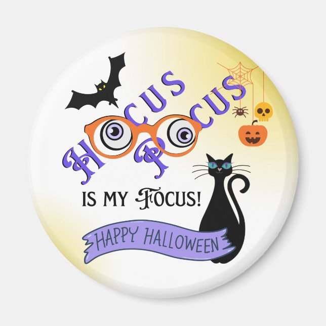 Íman Hocus Pocus Focus Halloween Magnet (Frente)