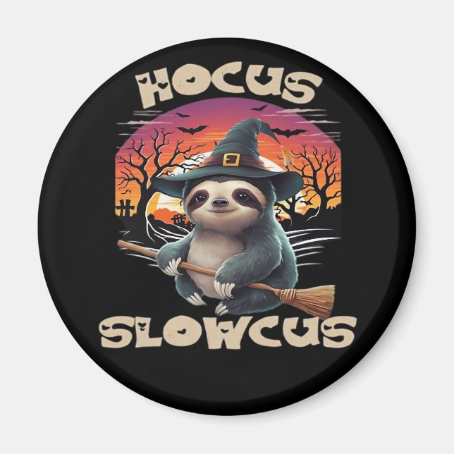 Íman Hocus Slowcus Sloth amantes do vestido de Hallowee (Frente)
