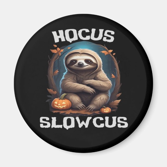 Íman Hocus Slowcus Sloth amantes do vestido de Hallowee (Frente)