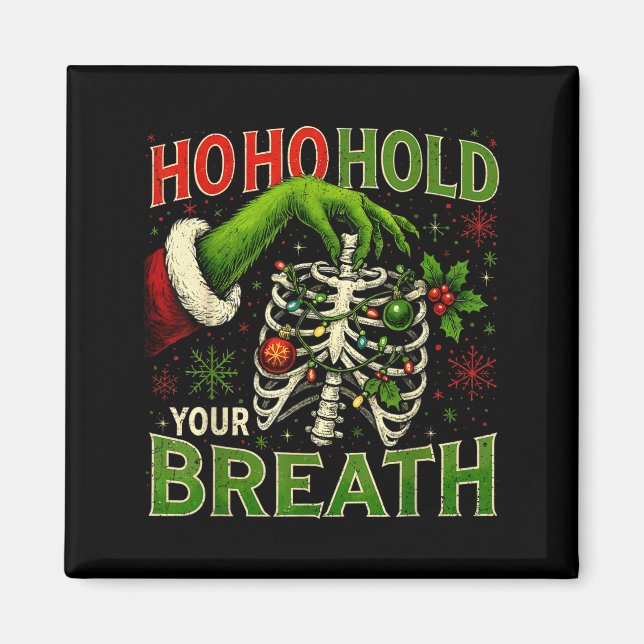 Íman Hoho Hold Your Breath Funny Nurse Christmas  (Frente)