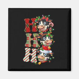 Íman Hohoho Vaca Papai Noel Hat Reindeer Feliz Christm