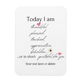 Íman Hoje, agradeço a inspiração personalizável