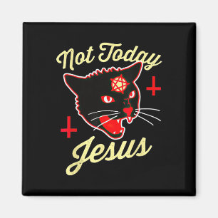 Íman Hoje Jesus Cristo Satã Gato Morte Cruzada Vintagem