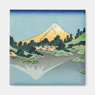 Íman Hokusai Monte Fuji reflete no Lago Kawaguchi