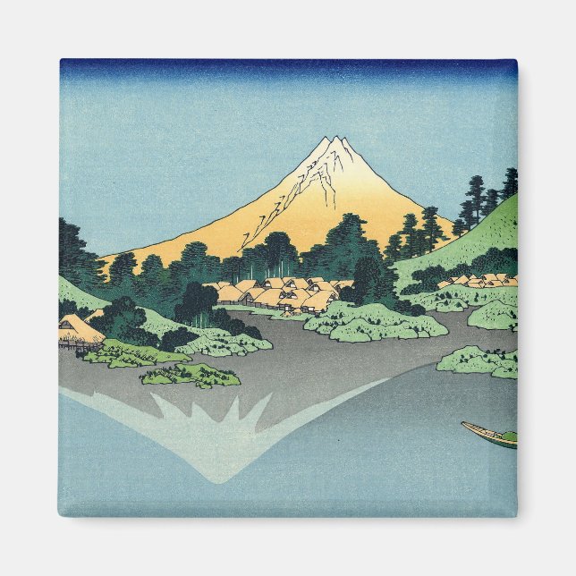 Íman Hokusai Monte Fuji reflete no Lago Kawaguchi (Frente)
