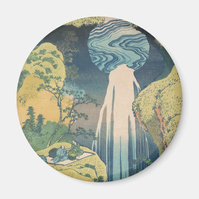 Íman Hokusai Quedas Amida Japão Cachoeira  (Frente)