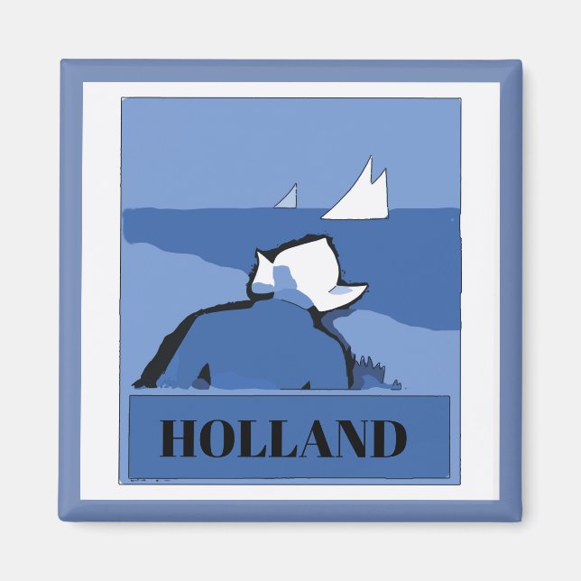 Íman HOLANDA,Blue Dutch,alterar texto (Frente)