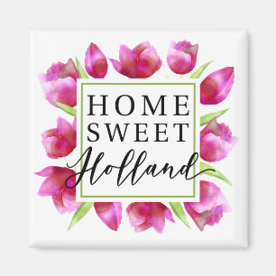 Íman Holanda doce do lar: Tulipas Rosa Tulipas Holandes